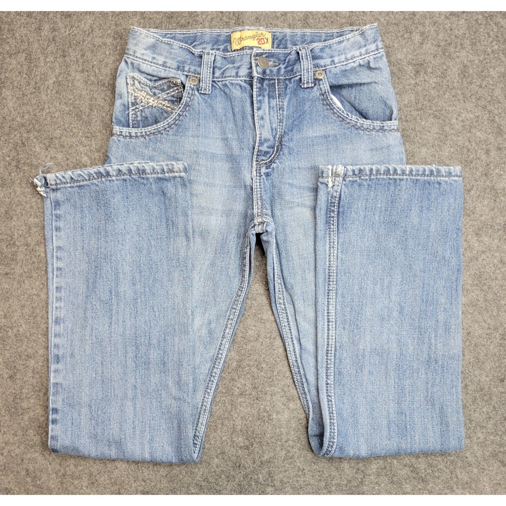 Wrangler Jeans Womens 12R Blue 20X Thick Stitch Americana Western Cowgirl Rodeo